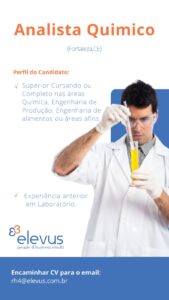 Vaga para Analista Quimico