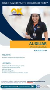 Vaga para Auxiliar de Engenharia Civil