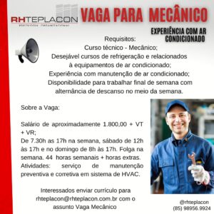 Vaga para Mecanico