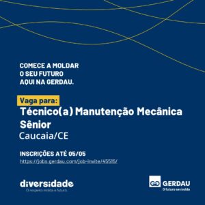Vaga para Tenico Manutenção Mecanica