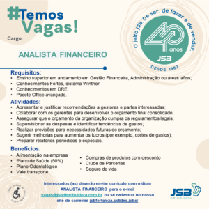 Vaga para Analista Financeiro