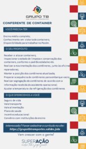 Vaga para Conferente de container