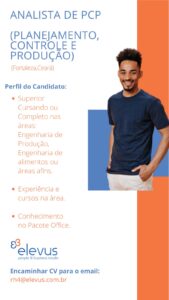 Vaga para Analista PCP