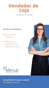 Vaga para Vendedor de Loja
