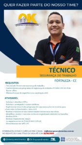 Vaga para Técnico Segurança do Trabalho