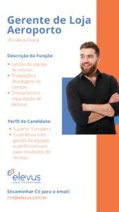 Vaga para Gerente de Loja