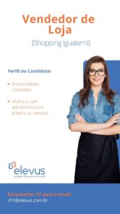Vaga para Vendedor de Loja