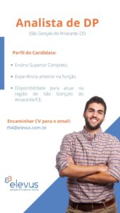 Vaga para Analista de DP