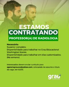 Vaga para Professor de Radiologia