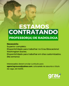 VAga para Professor de Radiologia