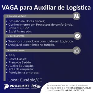 Vaga para Auxiliar de Logistica