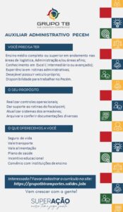 Vaga para Auxiliar Adminstrativo