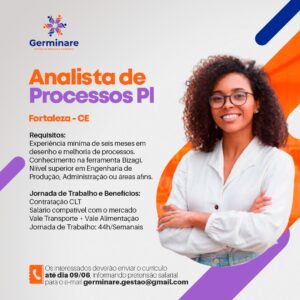 Vaga para Analista de Processos Pleno