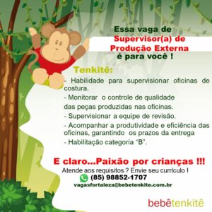 Vaga para Supervisor de Produção Externa