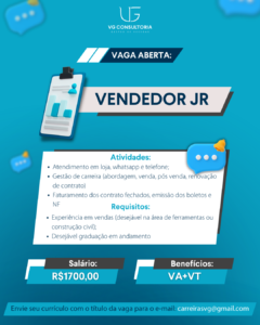 Vaga para Vendedor