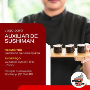 Vaga para Auxuliar de Sushiman