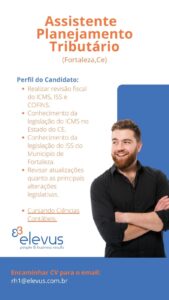 Vaga para Assistente de Planejamento Tributário