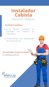 Vaga para Instalador Cabista