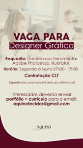 Vaga para Designer Gráfico