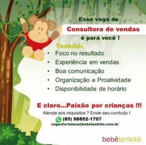 Vaga para Consultora de Vendas