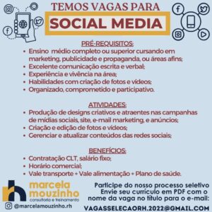 Vaga para Social Media