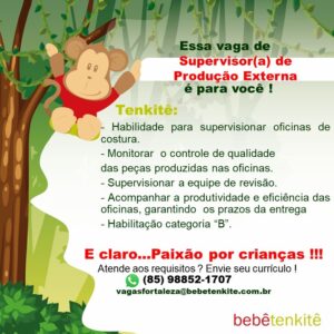 Vaga para Supervisor de Produção