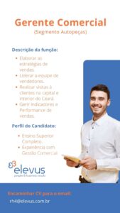 Vaga para Gerente Comercial