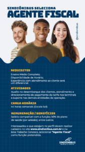 Vaga para agente fiscal