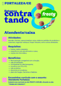 VAGA - ATENDENTE/CAIXA - FROSTY