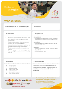 Vaga de Estágio em Programação