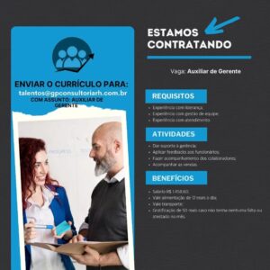 Vaga para Axiliar Adminstrativo