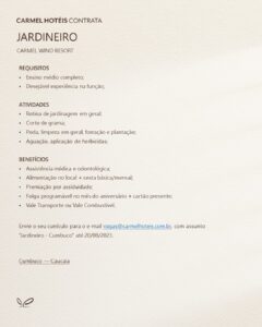 Vaga para Jardineiro