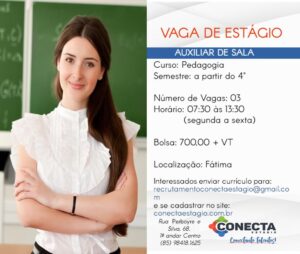 Vaga para Auxiliar de Sala