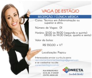 Vaga para Recepção de Clinica