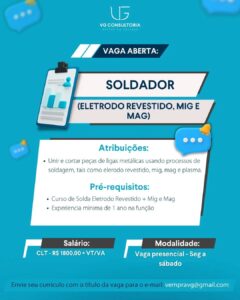 Vaga para Soldador