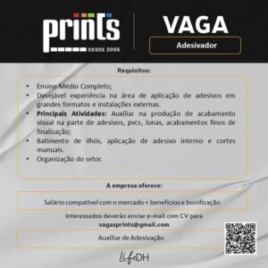 Vaga para Adesivador