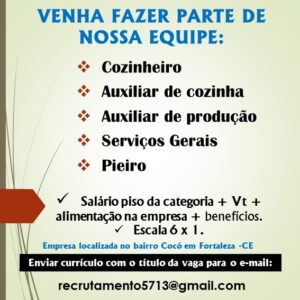 Diversas Vagas para Padaria em Fortaleza