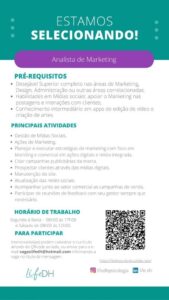 Vaga para Analista de Marketing