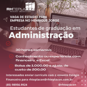 Vagade Estágio em Adminstração