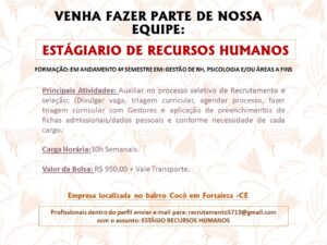 Vaga de Estágio em RH