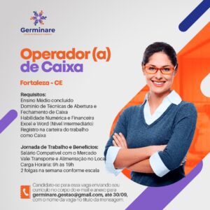 VAGA PARA OPERADOR DE CAIXA