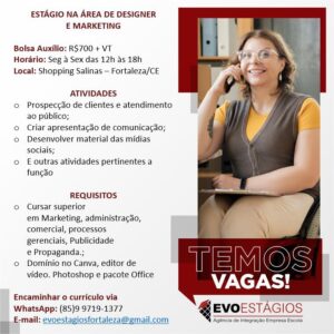Vaga de Estágio em Marketing