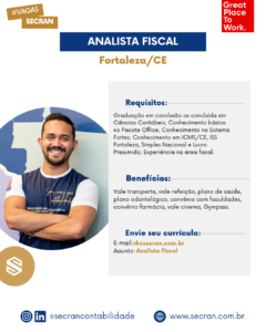 Vaga para Analista Fiscal