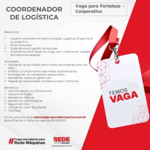 Vaga [ara Coordenador de logística