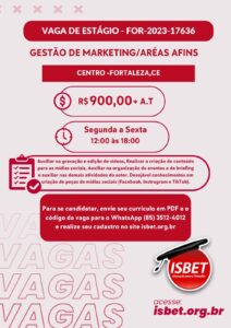 Diversas Vagas de Estágio em Fortaleza