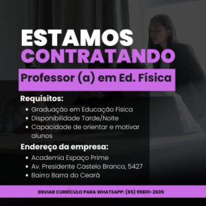 Vaga para Professor de Educação Física