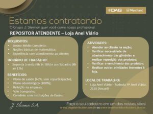 Vaga para Repositor Atendente