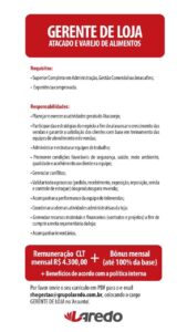 Vaga para Gerente de Loja