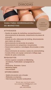 Vaga para Coordenador de Marketing