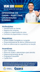 Vaga para Operador de Caixa